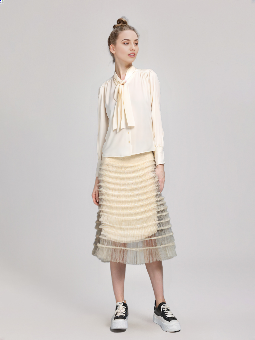 Women's Dreamy Ruffle Mesh Design for Elegant & Party Looks Skirt