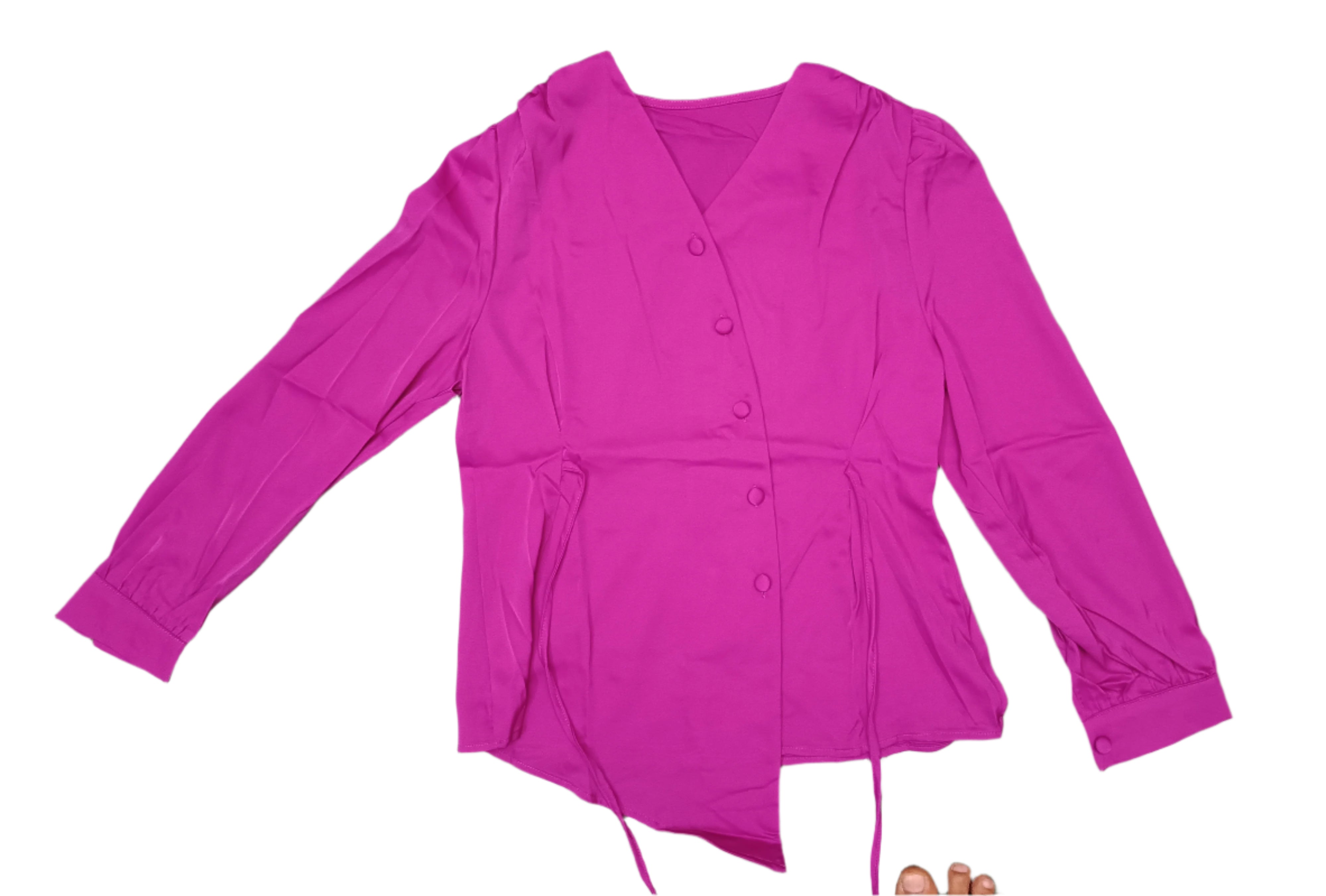 Women's V-Neck Button Down Top
