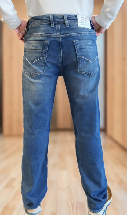 ROOKIES Blue Lagoon 5 Pocket Midrise, Comfort And Straight Fit Jeans