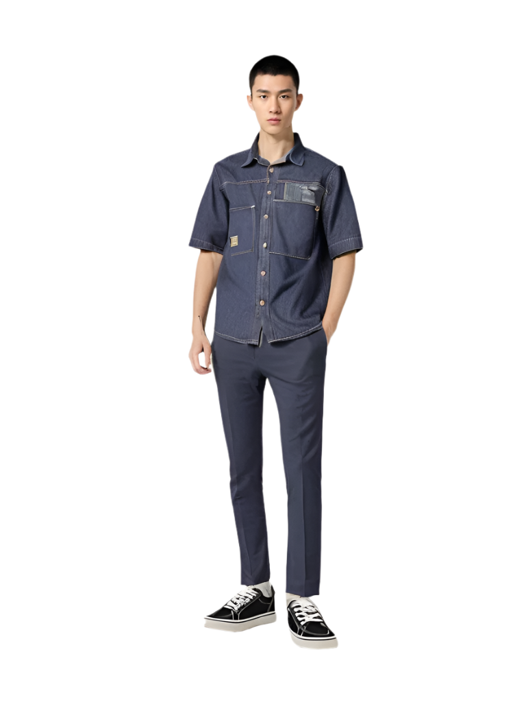 Men's Denim Solid Shirt H/S
