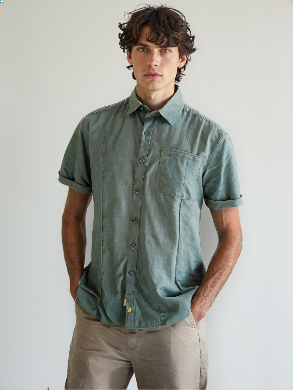 COPPERSTONE Men’s Solid Casual Shirt – Half Sleeve | Cotton Rich