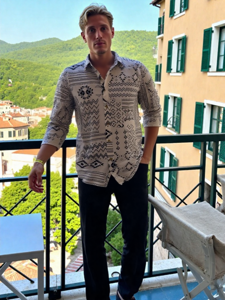 RIVERBLUE Men's Printed Shirt