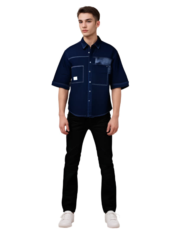 Men's Denim Solid Shirt H/S