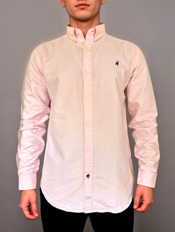 RIVERBLUE Men's Solid Pink shirt