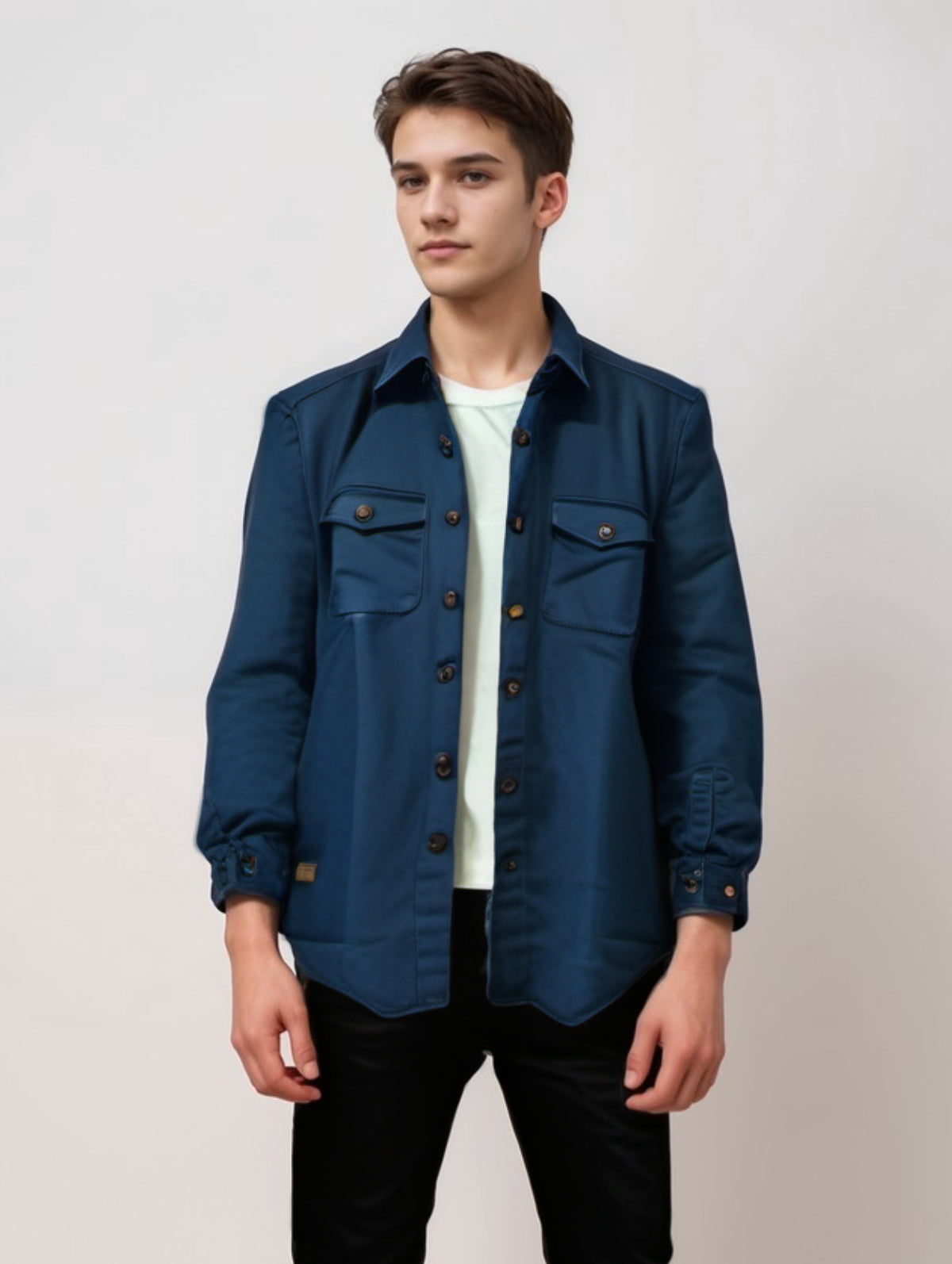 RIVERBLUE Men's Denim shirt